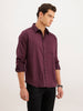 Regular Fit Full Sleeved Shirt | Wine