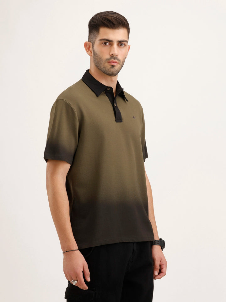 Comfort Fit Gradient Polo T-Shirt | Olive