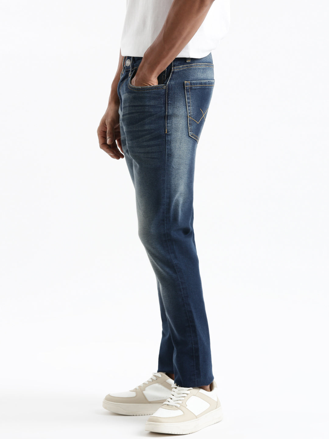 Washed Streaks Slim Fit Jeans