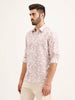 Textured Slim Fit AOP Shirt | Pink