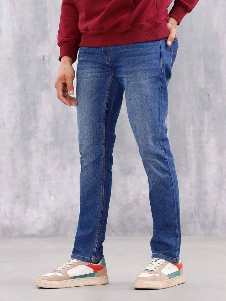Men's Casual Slim Fit Jeans | Med Stone