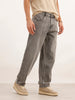 Loose Fit Faded Denim Jeans | Grey