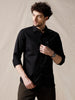 Patched Slim Fit Casual Shirt