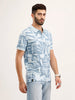 Slim Fit AOP Polo T-Shirt | Blue