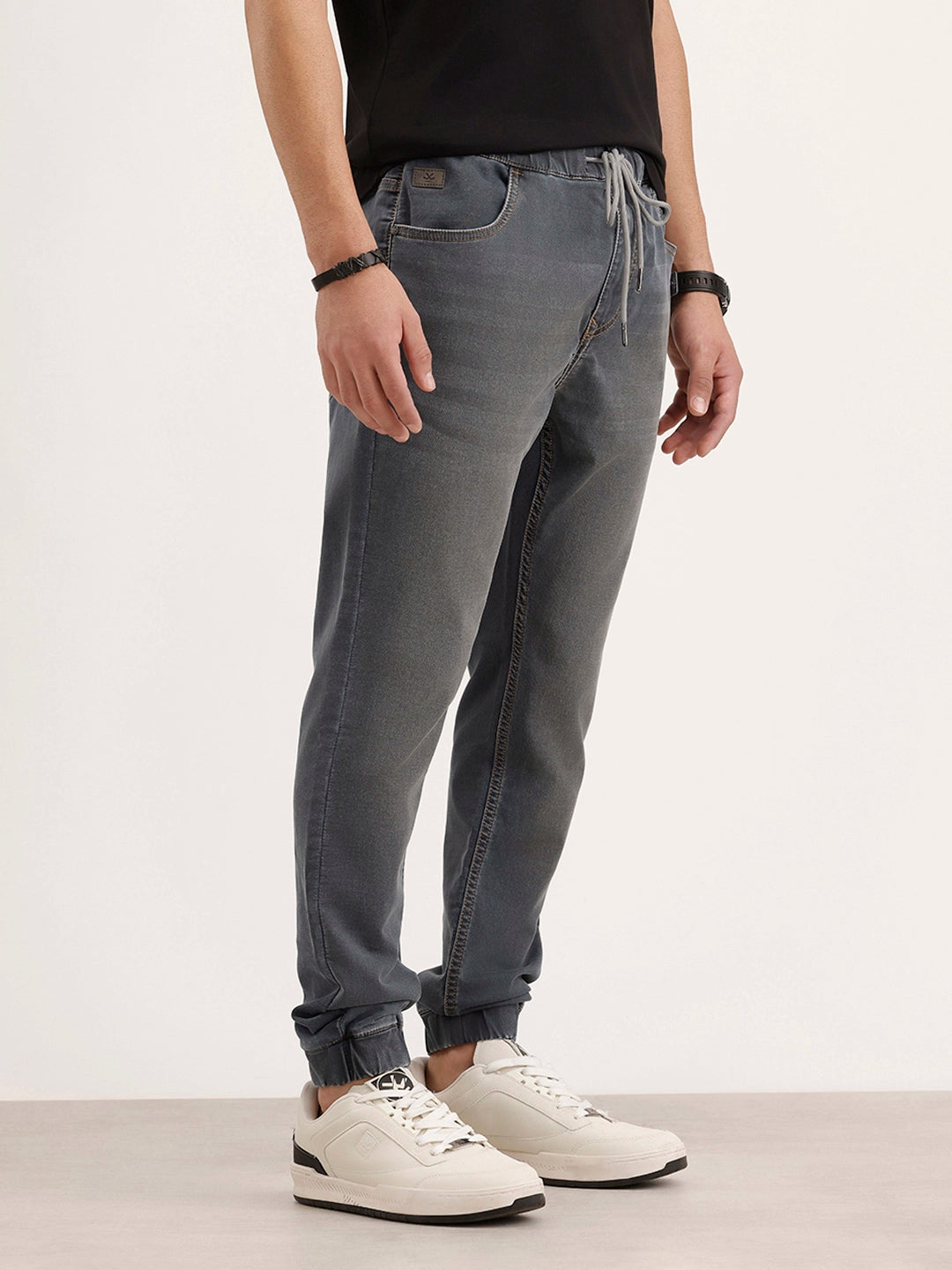 Jogger Fit Denim Jeans | Grey