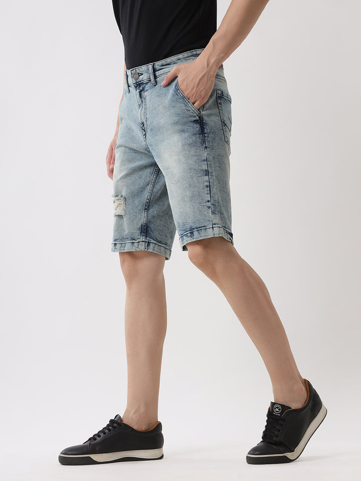 Ripped Medstone Denim Shorts