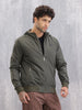 Casual Hooded Bomber Jacket | Olive