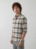 Comfort Fit Checkered Shirt | Off White