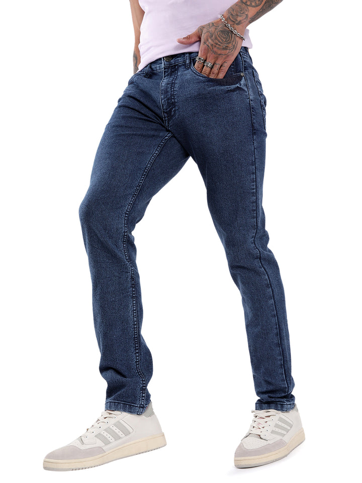 Durable Slim Fit Blue Jeans