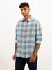 Oversized Checkered Full Sleeve Shirt | Blue