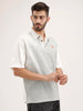 Panel Printed Polo T-Shirt | Off White
