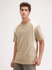 Oversized Cut & Sew T-Shirt | Khaki