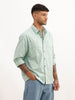 Solid Comfort Fit Double Pocket Shirt | Green