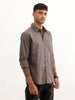 Solid Regular Fit Full Sleeve Shirt | Dark Grey