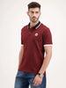 Tipping Collar Polo T-Shirt | Maroon
