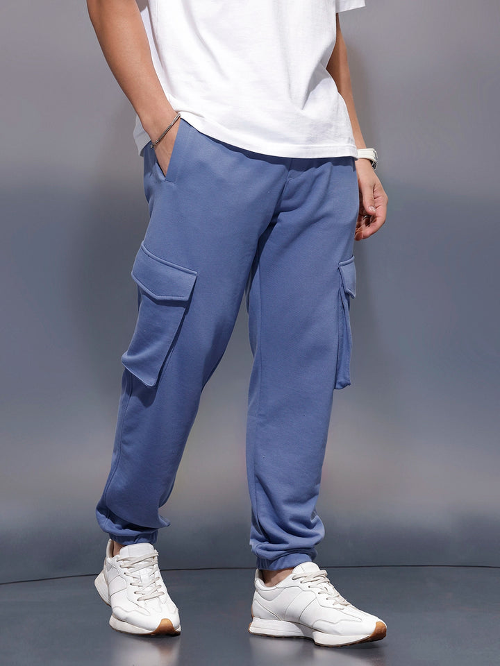 Casual Utility Pocket Joggers   |  Blue