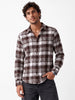 Classic Slim Fit Checkered Shirt | Brown | WSH02FSSL0343S