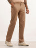 Solid Straight Fit Blended Trouser | Brown | WTR0200SR4085S