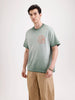 Washed Puff Printed Oversized T-Shirt   |  Olive