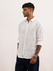 Solid Slim Fit Textured Shirt | White | WSH02FSSL7105W