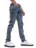 Solid Slim Fit Dark Blue Twill Jeans