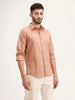Regular Fit Linen Blend Shirt | Light Brown