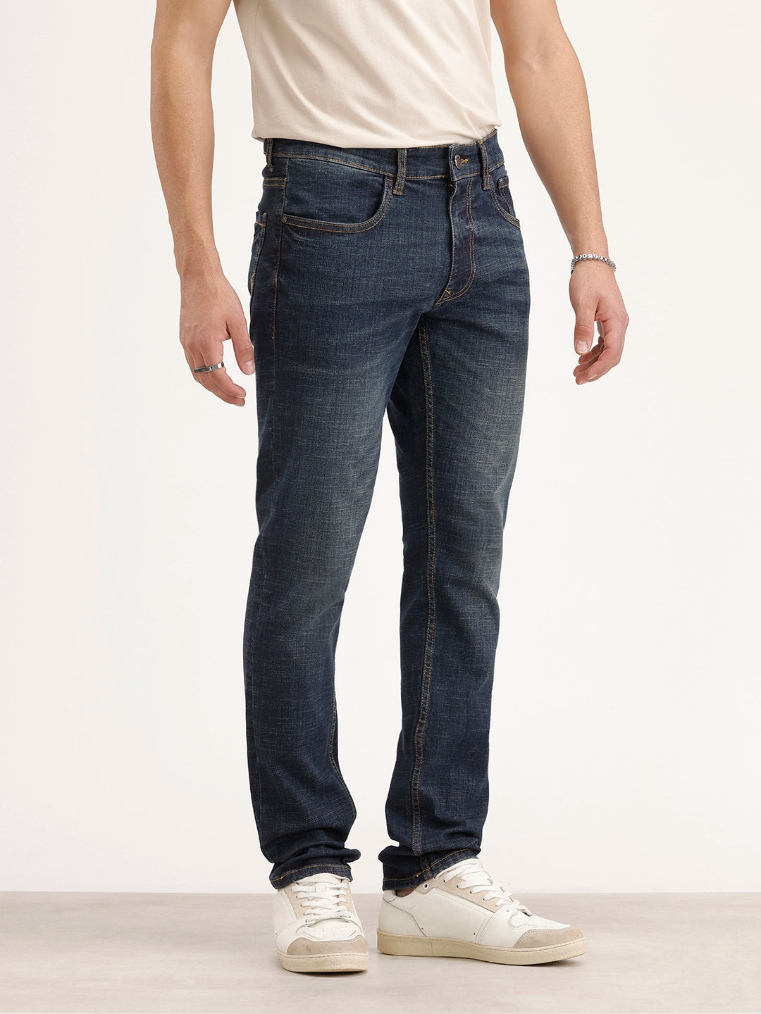 Slim Fit Daded Denim Jeans | Blue