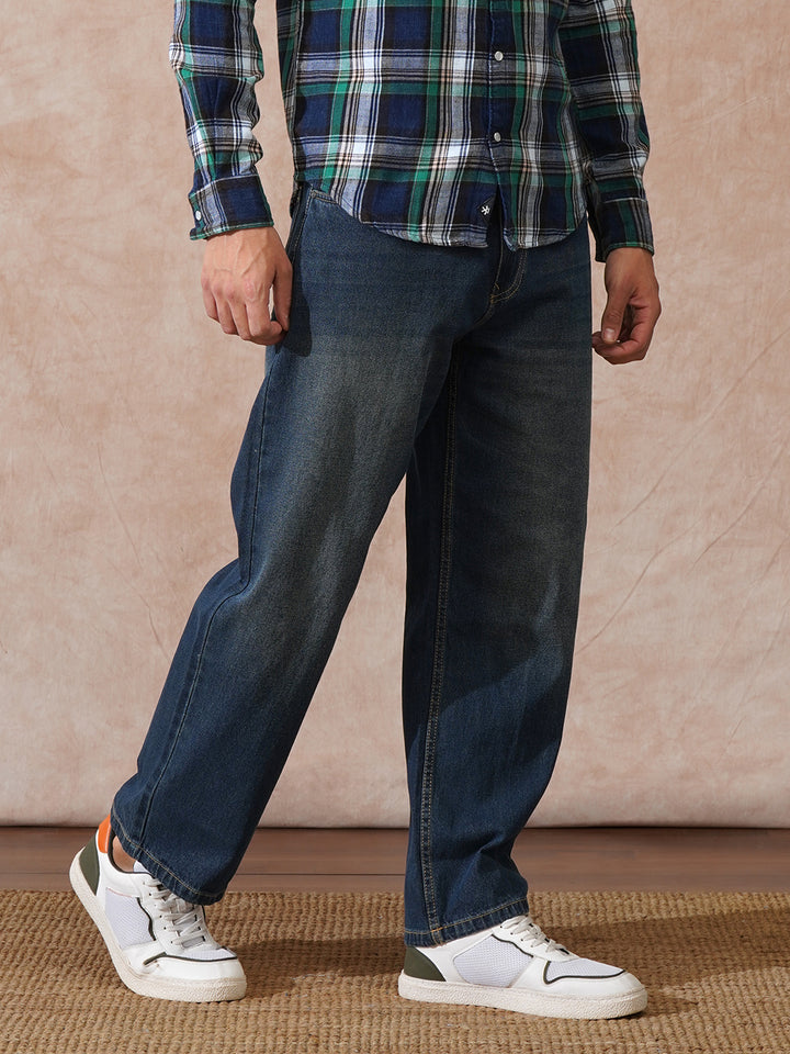 Heavy Fade Loose Fit Jeans | Blue