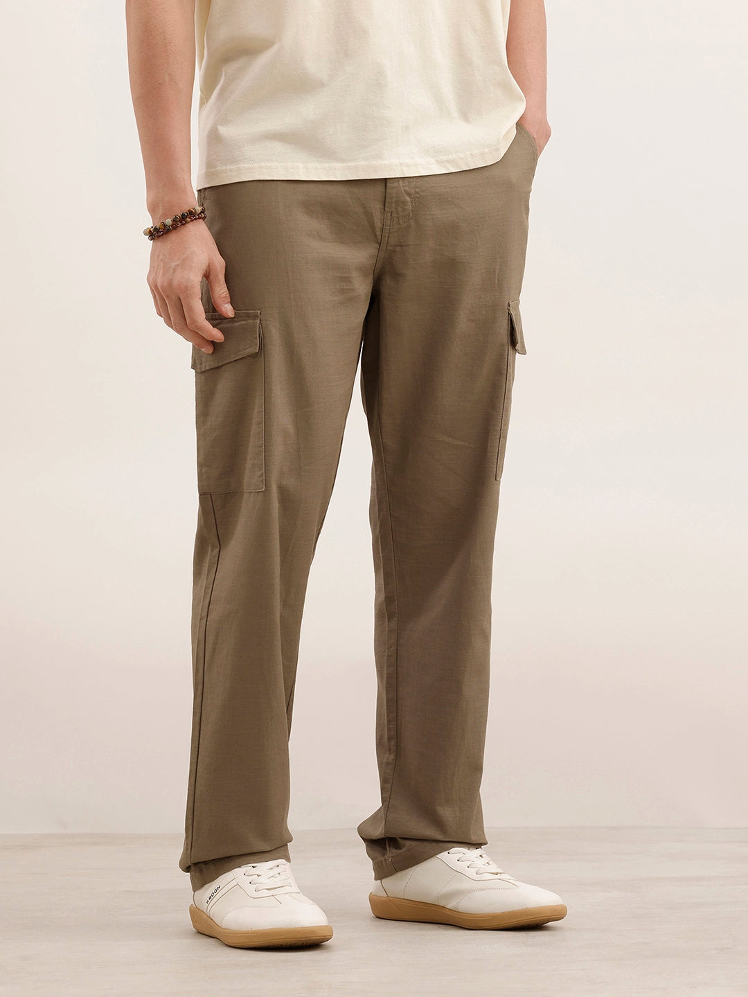 Anti Fit Solid Cargo Trouser | Grey