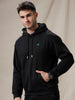 Solid Snug Black Hoodie