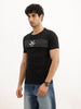 Slim Fit Placement Printed T-Shirt | Black