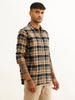 Classic Slim Fit Checkered Shirt | Khaki