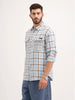 Textured Oversized Double Pocket Shirt | Light Blue