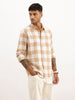 Slim Fit Placement Printed Shirt | Khaki | WSH01FSSL7113W