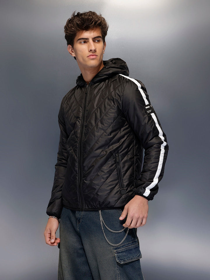 Classic Regular Fit Hooded Jacket   |  Black