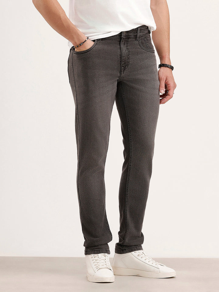 Slim Fit Denim Jeans | Dark Grey