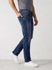 Faded Straight Fit Denim Jeans | Blue