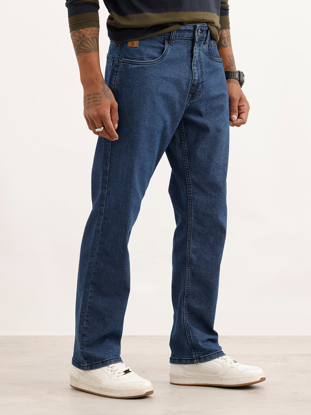 Solid Anti Fit Denim Jeans | Blue