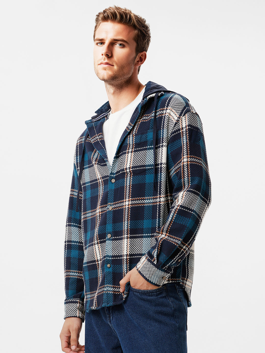 Blue Daze Hooded Shirt