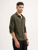 Slim Fit 100% Cotton Shirt | Olive