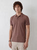 Men's washed slim fit polo tee | Rust