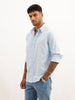 Classic Solid Double Placket Shirt | Blue