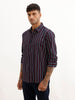 Regular Fit Striped Shirt | Navy Blue