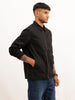Solid Regular Fit Zipper Jacket | Brown
