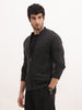 Solid Regular Zipper Sweatshirt | Charcoal