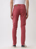 Dusty Pink Solid Tapered Jeans