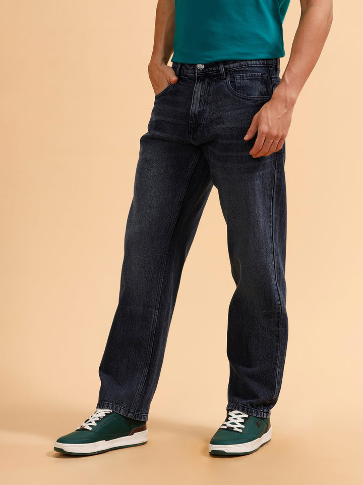 Solid Light Fade Anti Fit Jeans | Dark Blue