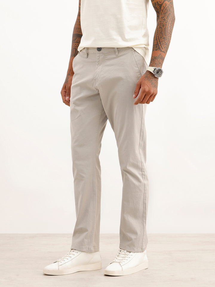 Solid Relaxed Fit Trouser | Grey