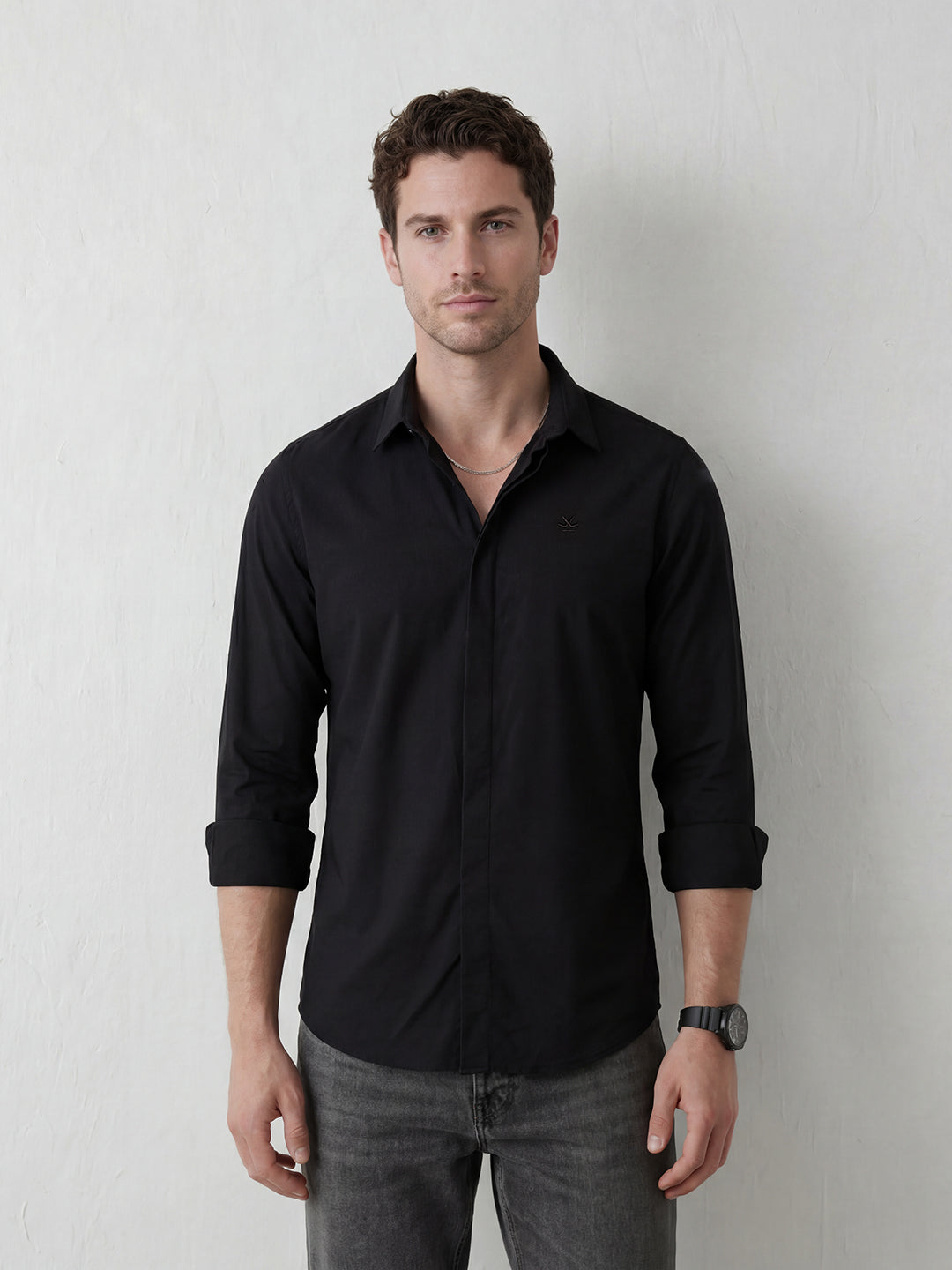 Smart Casual Shirt with Sleek Elevated Style | Black