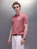 Solid Collar Tipping Polo T-Shirt | Pink